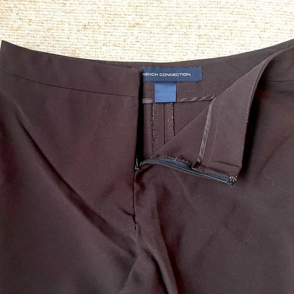 brown long sleeve button up dress Size 8 LOFT Women's Dark Brown Crop Cuffed Dress Pants 26.5